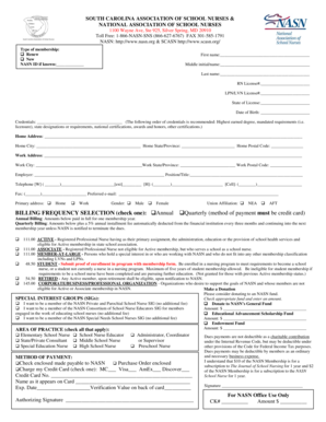 NASN Membership Application Form