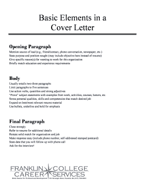 Cover Letter Template