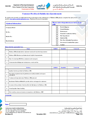 Customer Feedback Questionnaire