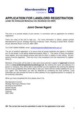 Landlord Registration Application
