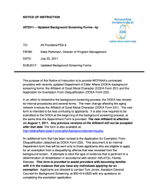 Affidavit of Good Moral Character