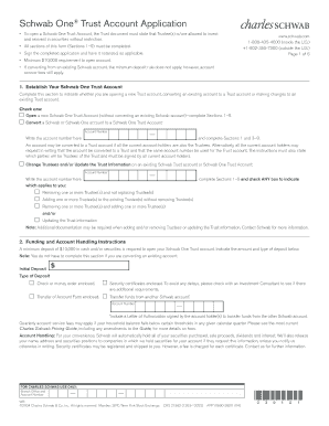 Schwab One Trust Account Application