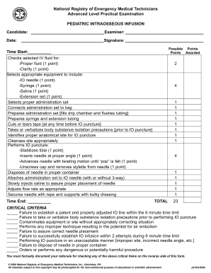 Advanced Practical Exam for Emergency Medical Technicians