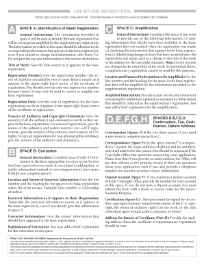 US Copyright Office Form CA