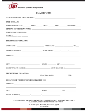 Insurance Claim Form