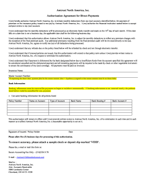Amtrust Direct Payment Authorization Agreement