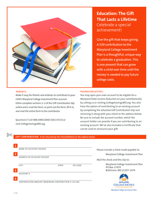 Maryland College Investment Plan Gift Contribution