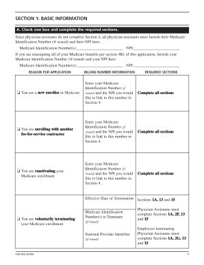 Medicare Enrollment Application CMS-855I