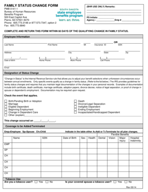 Family Status Change Form