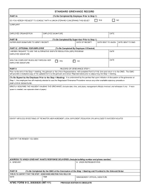 Afge grievance form