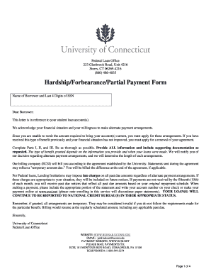 Federal Student Loan Hardship/Forbearance Form
