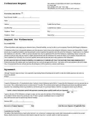 Forbearance Request Form