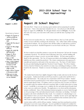 Free and Reduced Price School Meals Application