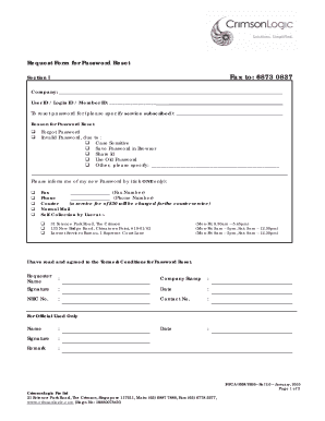 Password Reset Request Form