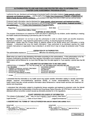 Authorization to Use and Disclose Protected Health Information