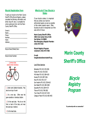 Bicycle Registration Form
