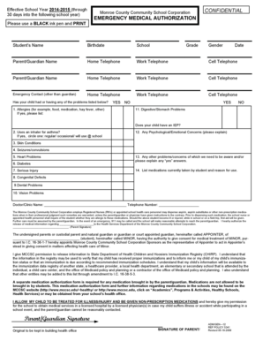 Monroe County Emergency Medical Authorization