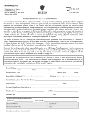 Authorization to Release Information