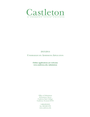 Undergraduate Admissions Application