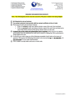 Credit Card Authorization Form