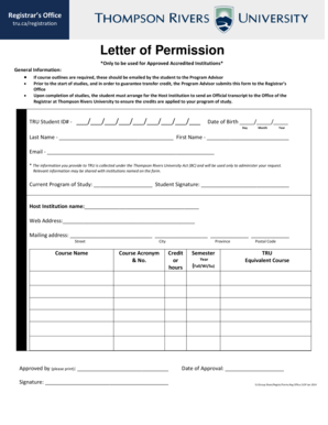 Letter of Permission