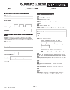 IRA Distribution Request Form