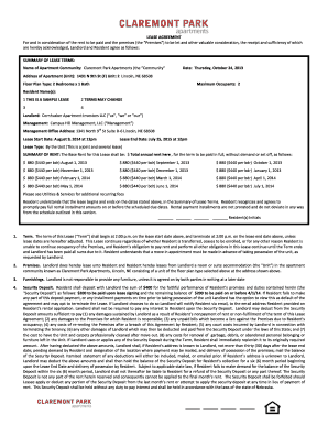 Residential Lease Agreement