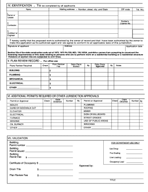 Building Permit Application