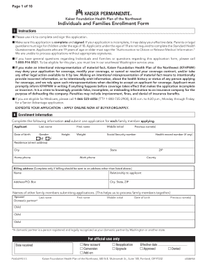 Washington Health Insurance Application