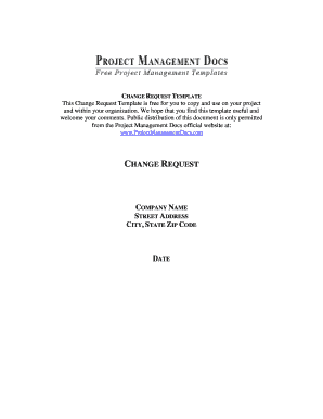 Change Request Template - Free Project Management Templates
