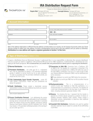 IRA Distribution Request Form