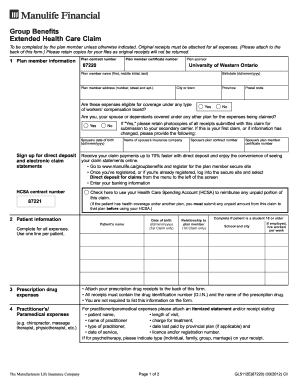 Extended Health Care Claim Form