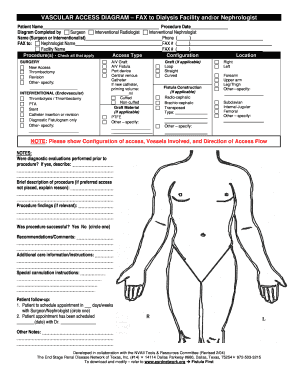 Vascular Access Diagram Form