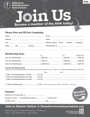 AHA Membership Application Form