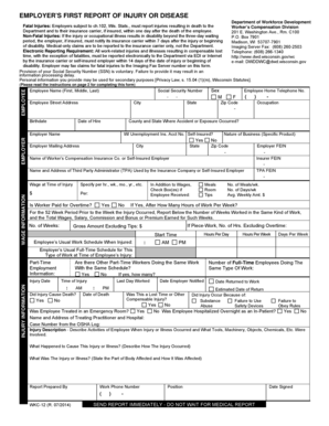 Employer’s First Report of Injury or Disease