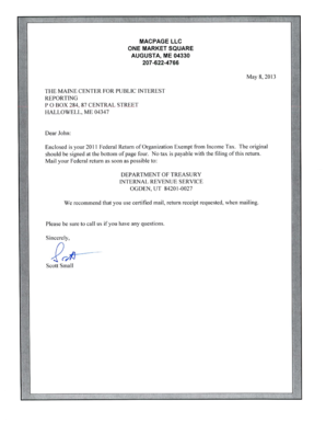 2011 Form 990-EZ for Exempt Organizations