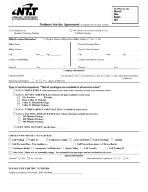 Business Service Agreement