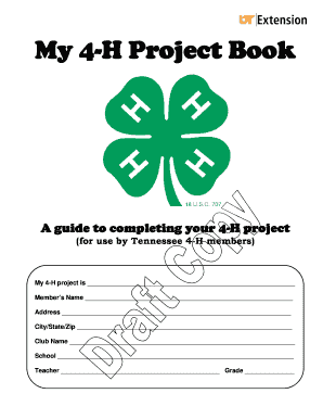 4-H Project Book