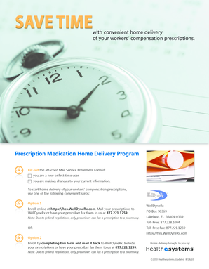 WellDyneRx Mail Service Enrollment Form