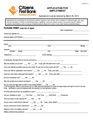 Application for Employment