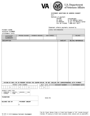 VA Form 10-0246 Veteran Patient Statement