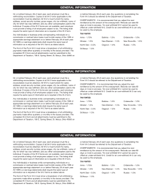 Ohio W-3 Tax Reconciliation Form