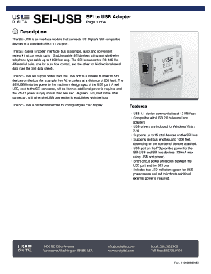 Description SEI-USB SEI to USB Adapter - US Digital