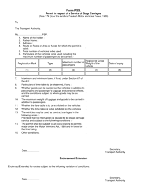 Andhra Pradesh Stage Carriage Permit