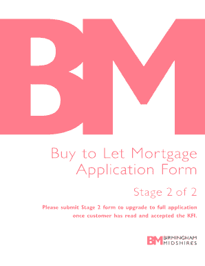 Buy to Let Mortgage Application Form