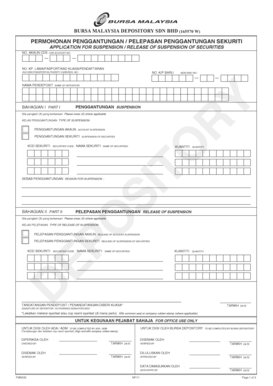 Bursa Malaysia Securities Suspension Release Form