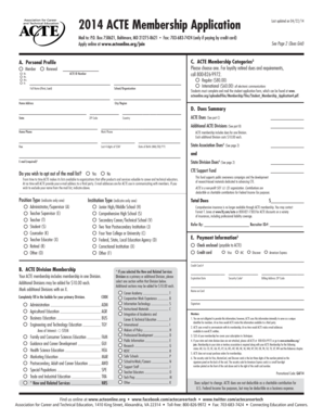 ACTE Membership Application Form