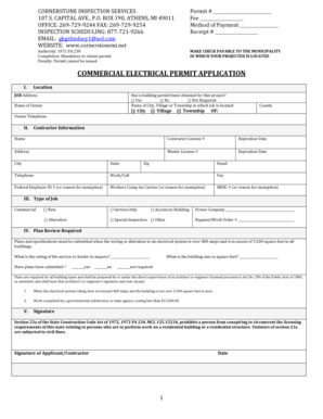 Commercial Electrical Permit Application