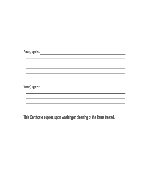 Flame Retardant Treatment Certificate