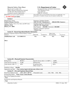 Material Safety Data Sheet